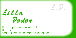 lilla podor business card